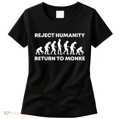 Reject Humanity Return To Monke Funny Meme Monkey Evolution Women's T-Shirt