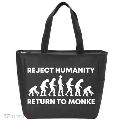 Reject Humanity Return To Monke Funny Meme Monkey Evolution Tote Bag