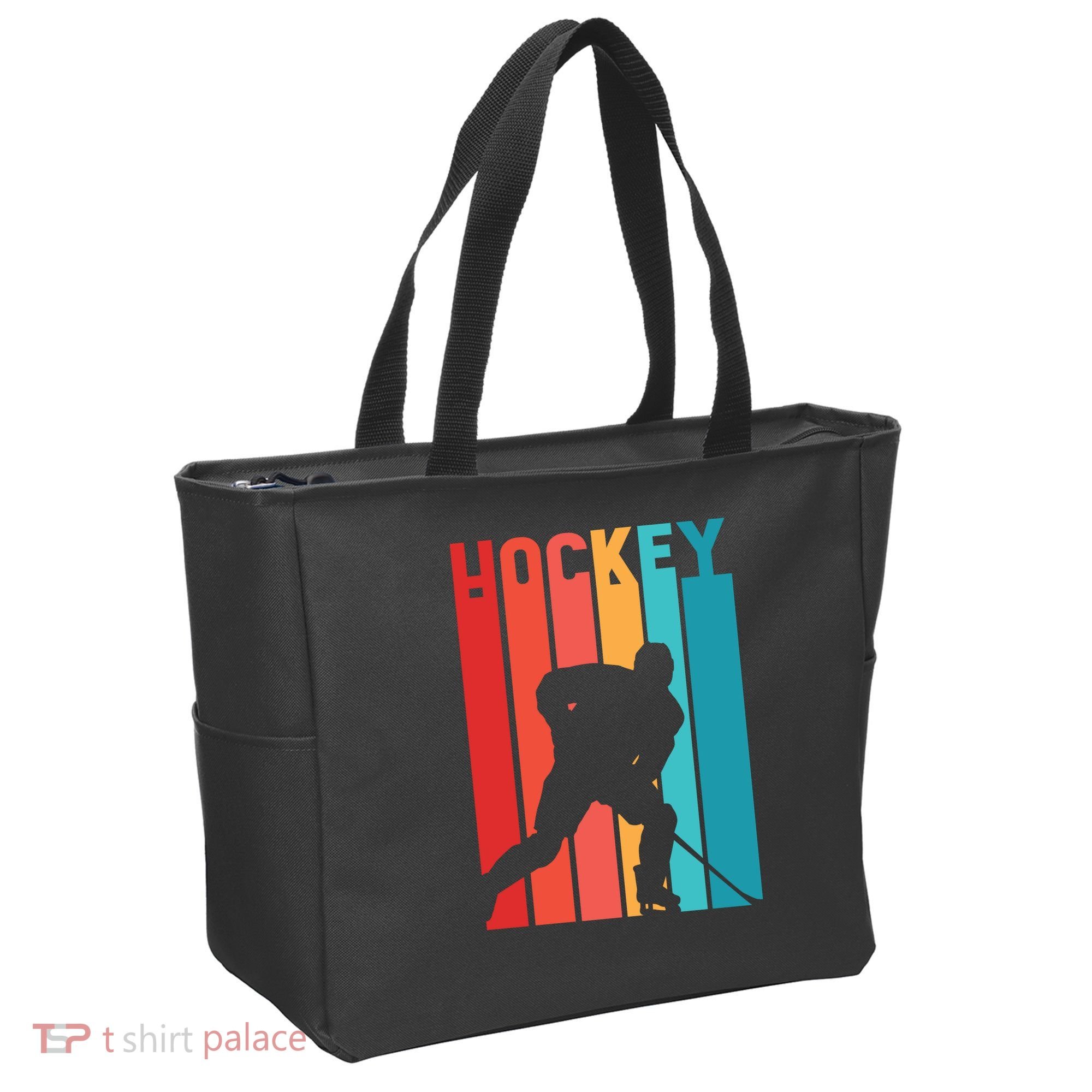 Retro Hockey Tote Bag