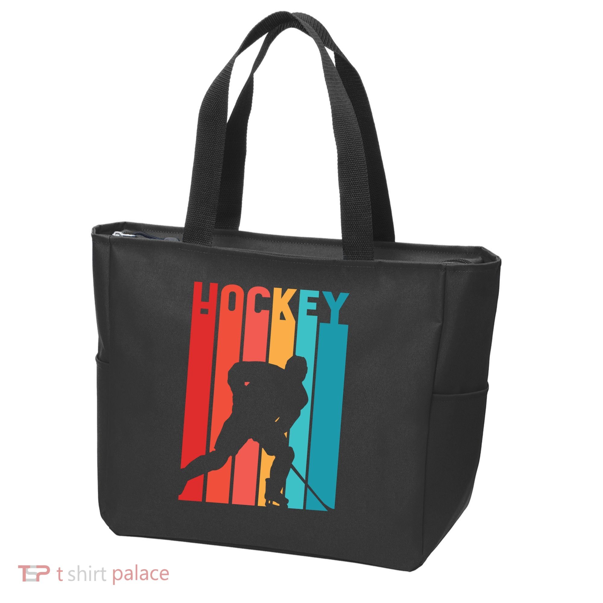 Retro Hockey Tote Bag