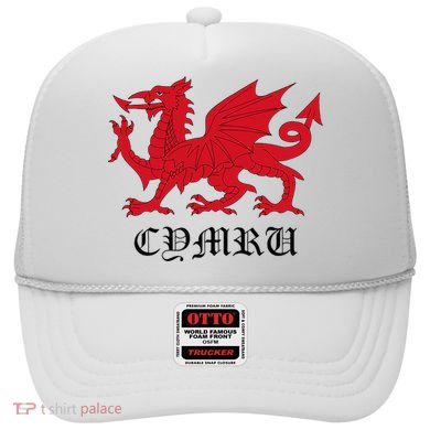 Retro Heraldic Red Welsh Dragon Of Wales Cymru Y Ddraig Goch Hat