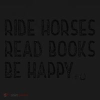 Ride Horses Read Books Be Happy Women's Hoodie thumb 2