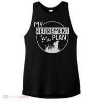 Retired Hunting Retirement Plan Gift Ladies PosiCharge Tri-Blend Wicking Tank thumb 0
