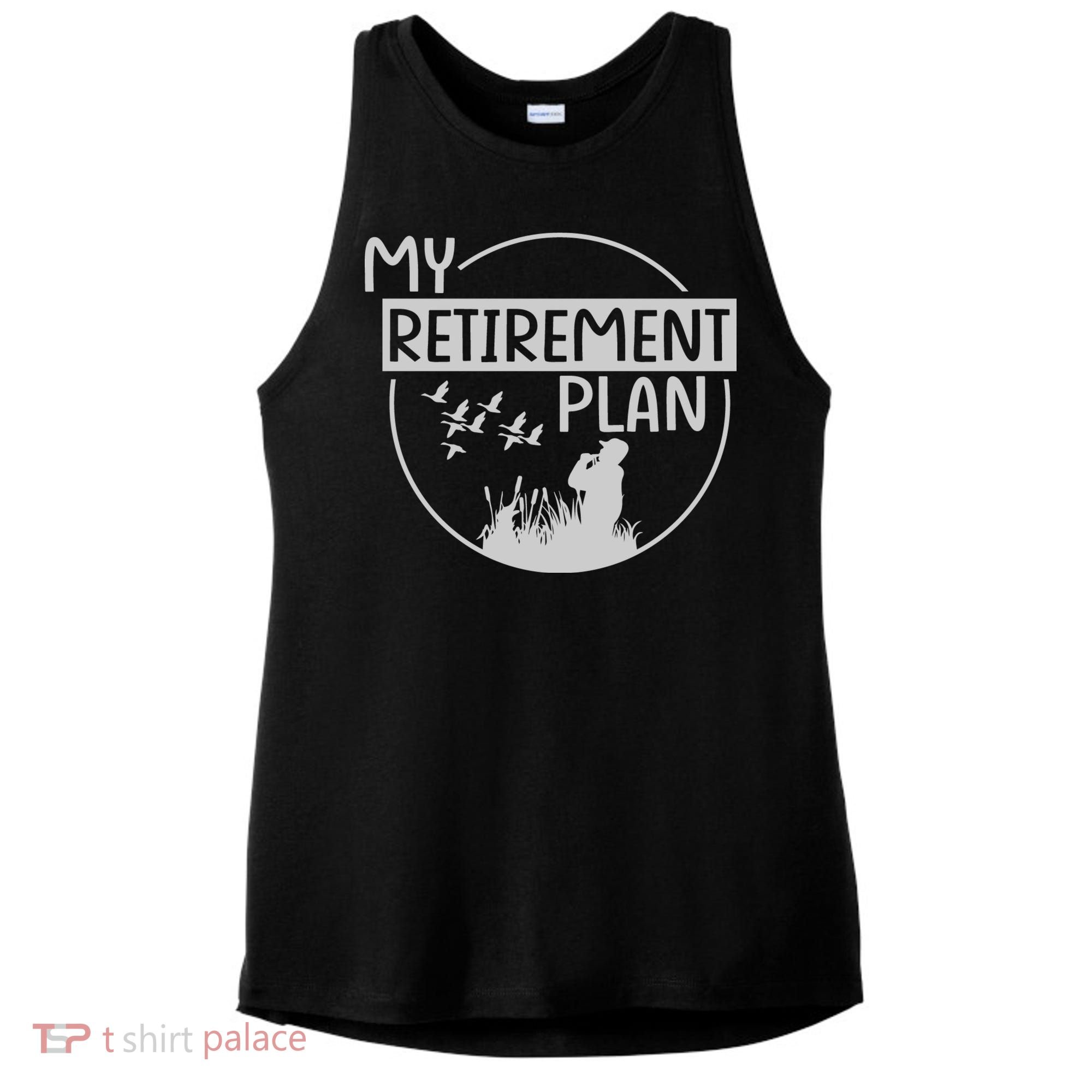 Retired Hunting Retirement Plan Gift Ladies PosiCharge Tri-Blend Wicking Tank