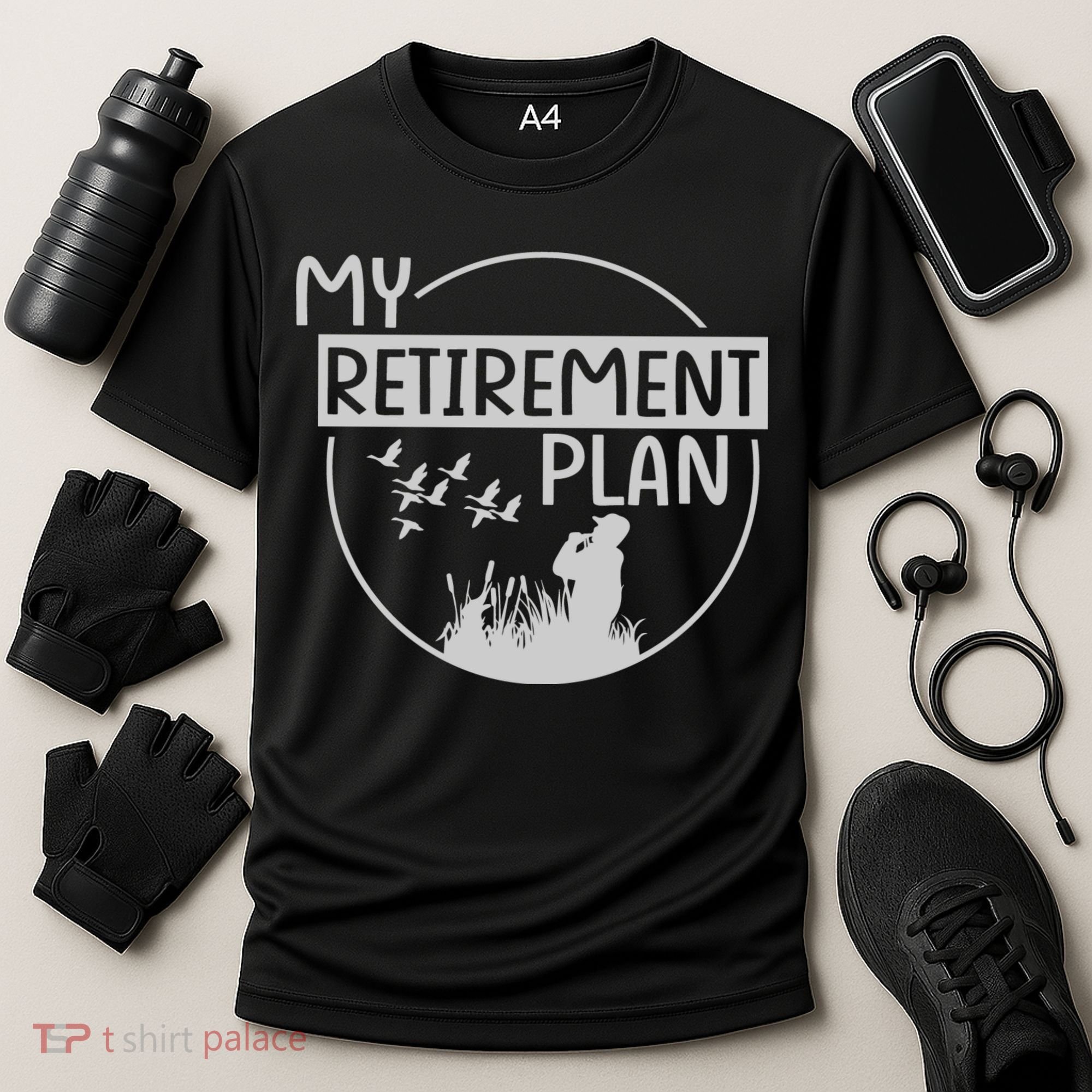 Retired Hunting Retirement Plan Gift Cooling Performance Crew T-Shirt