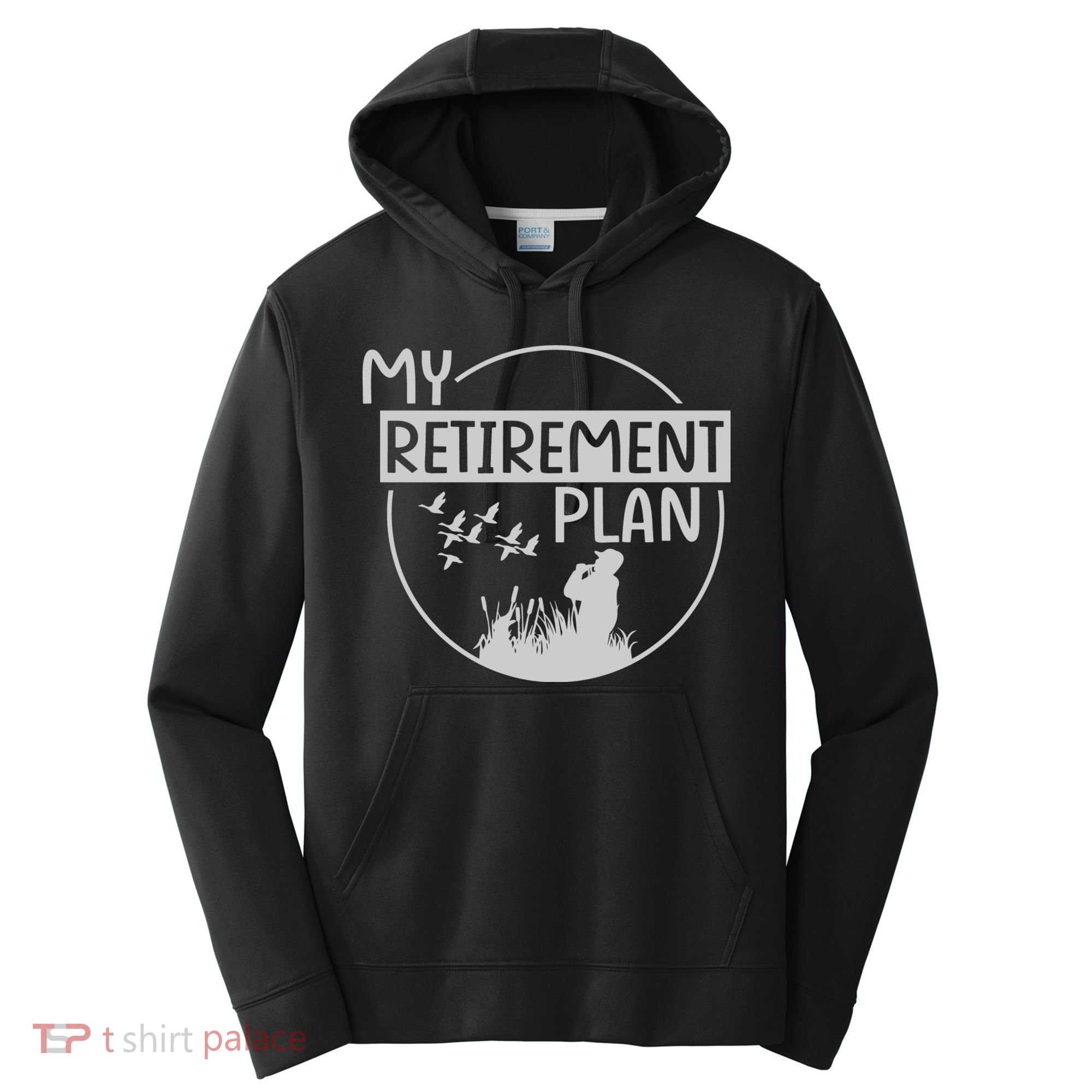 Retired Hunting Retirement Plan Gift Performance Fleece Hoodie