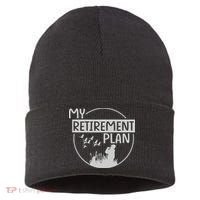 Retired Hunting Retirement Plan Gift Sustainable Knit Beanie thumb 0