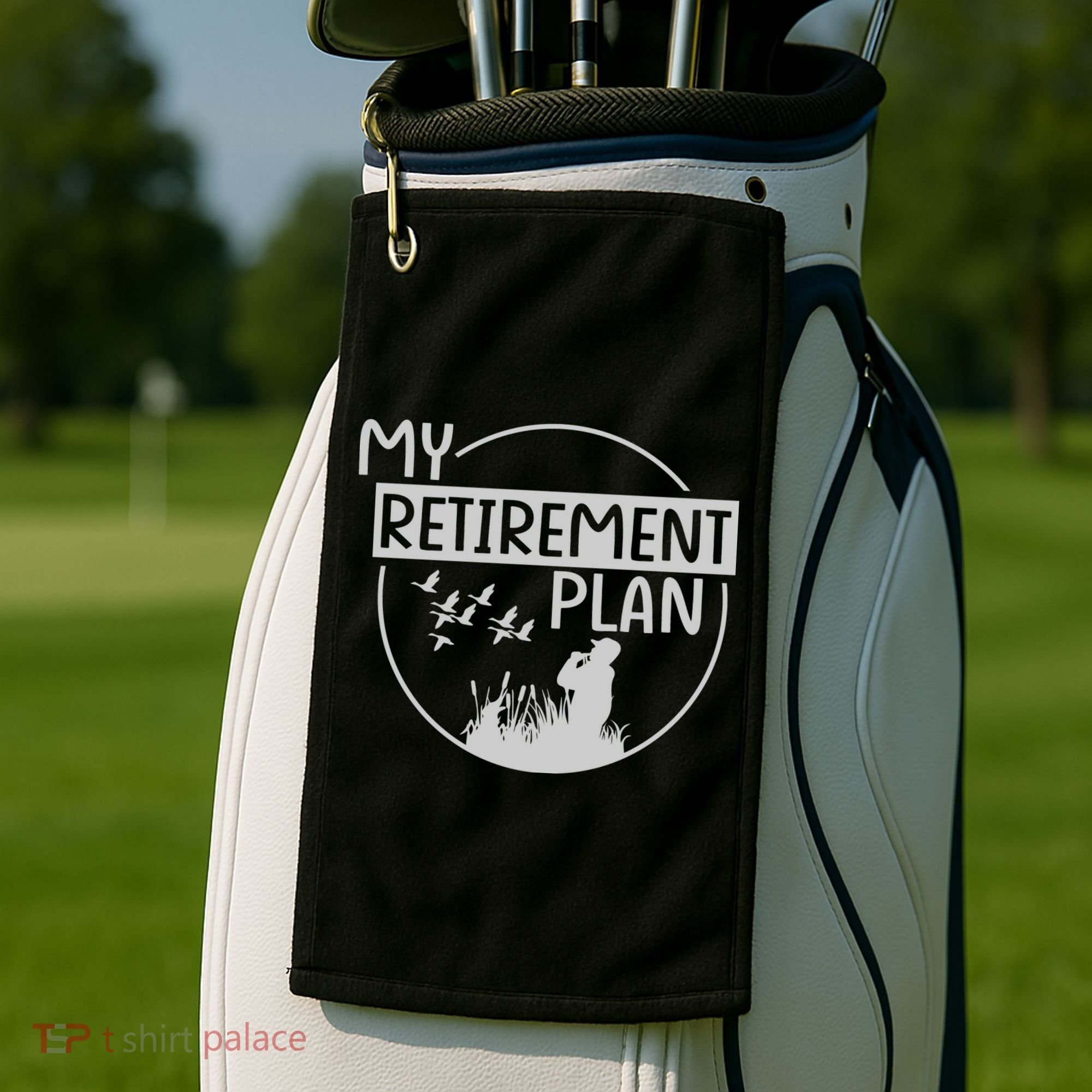 Retired Hunting Retirement Plan Gift Golf Towel