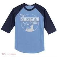 Retired Hunting Retirement Plan Gift Raglan Baseball Sleeve Shirt thumb 0