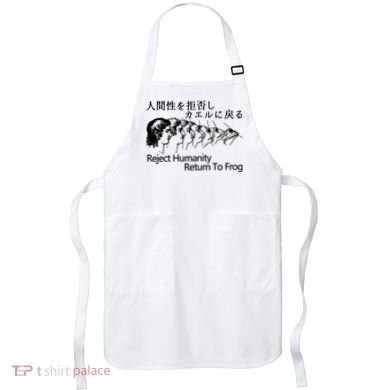 Reject Humanity Return To Frog Japanese Apron
