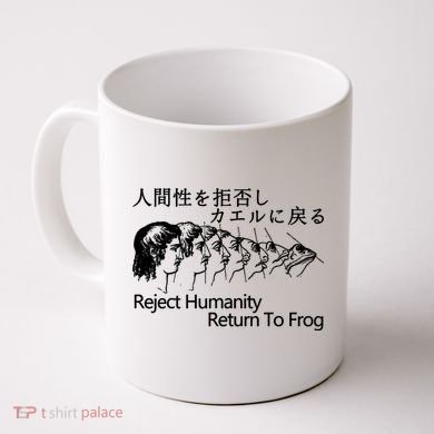 Reject Humanity Return To Frog Japanese Coffee Mug