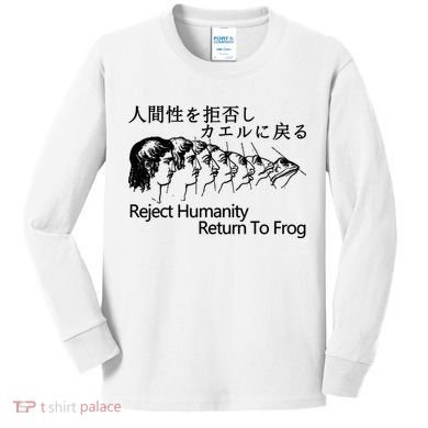 Reject Humanity Return To Frog Japanese Kids Long Sleeve Shirt