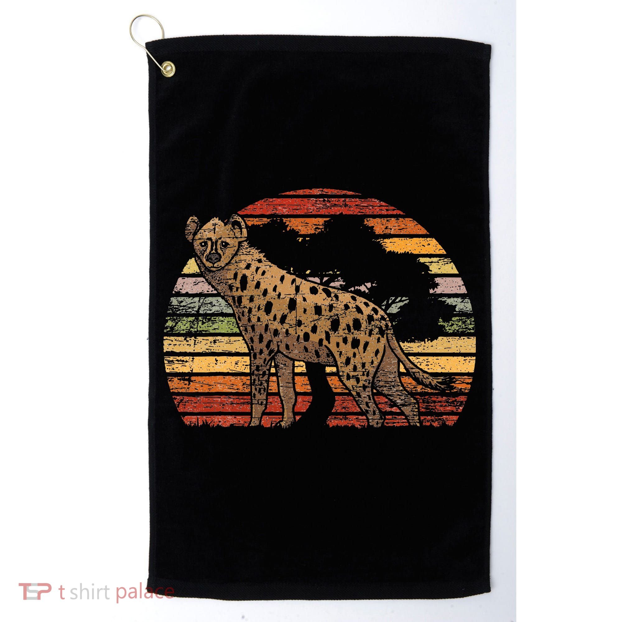 Retro Hyena Golf Towel