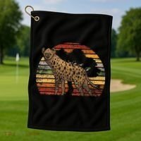 Retro Hyena Golf Towel thumb 1