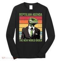 Reptilian Humanoid Reptilian Agenda Lizard People Long Sleeve Shirt thumb 0
