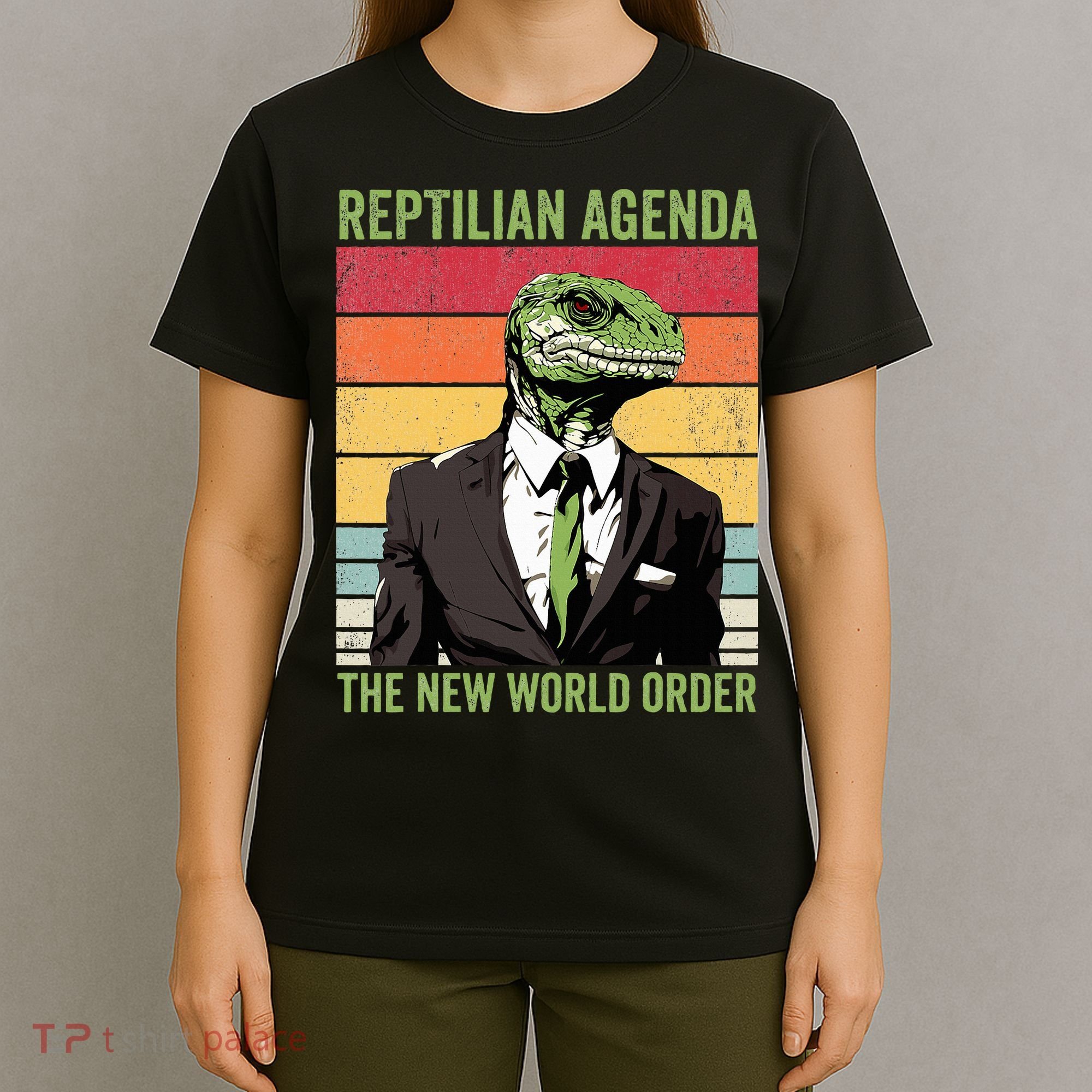 Reptilian Humanoid Reptilian Agenda Lizard People T-Shirt
