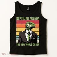 Reptilian Humanoid Reptilian Agenda Lizard People Tank Top thumb 2