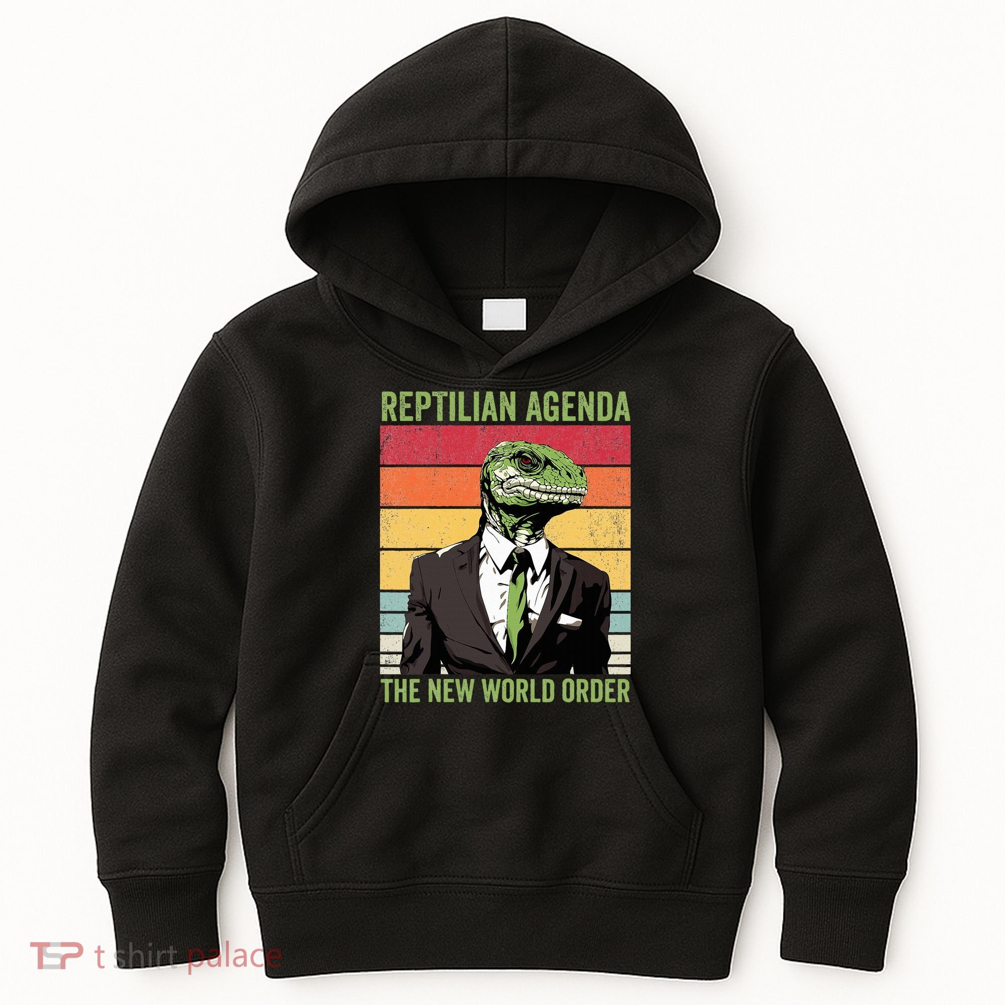 Reptilian Humanoid Reptilian Agenda Lizard People Kids Hoodie
