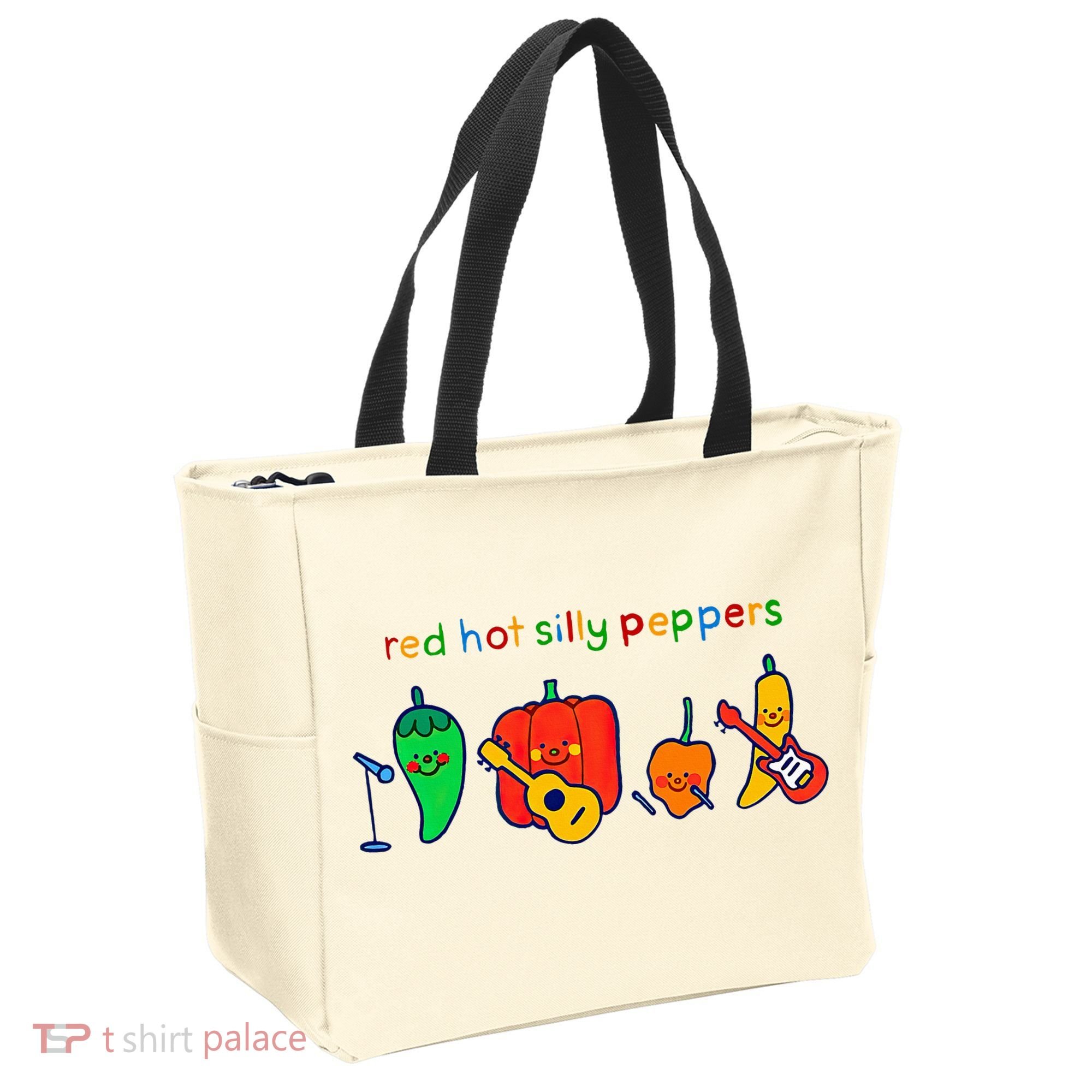 Red Hot Silly Peppers Funny Tote Bag