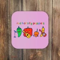Red Hot Silly Peppers Funny Coaster thumb 0