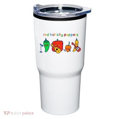 Red Hot Silly Peppers Funny Tumbler