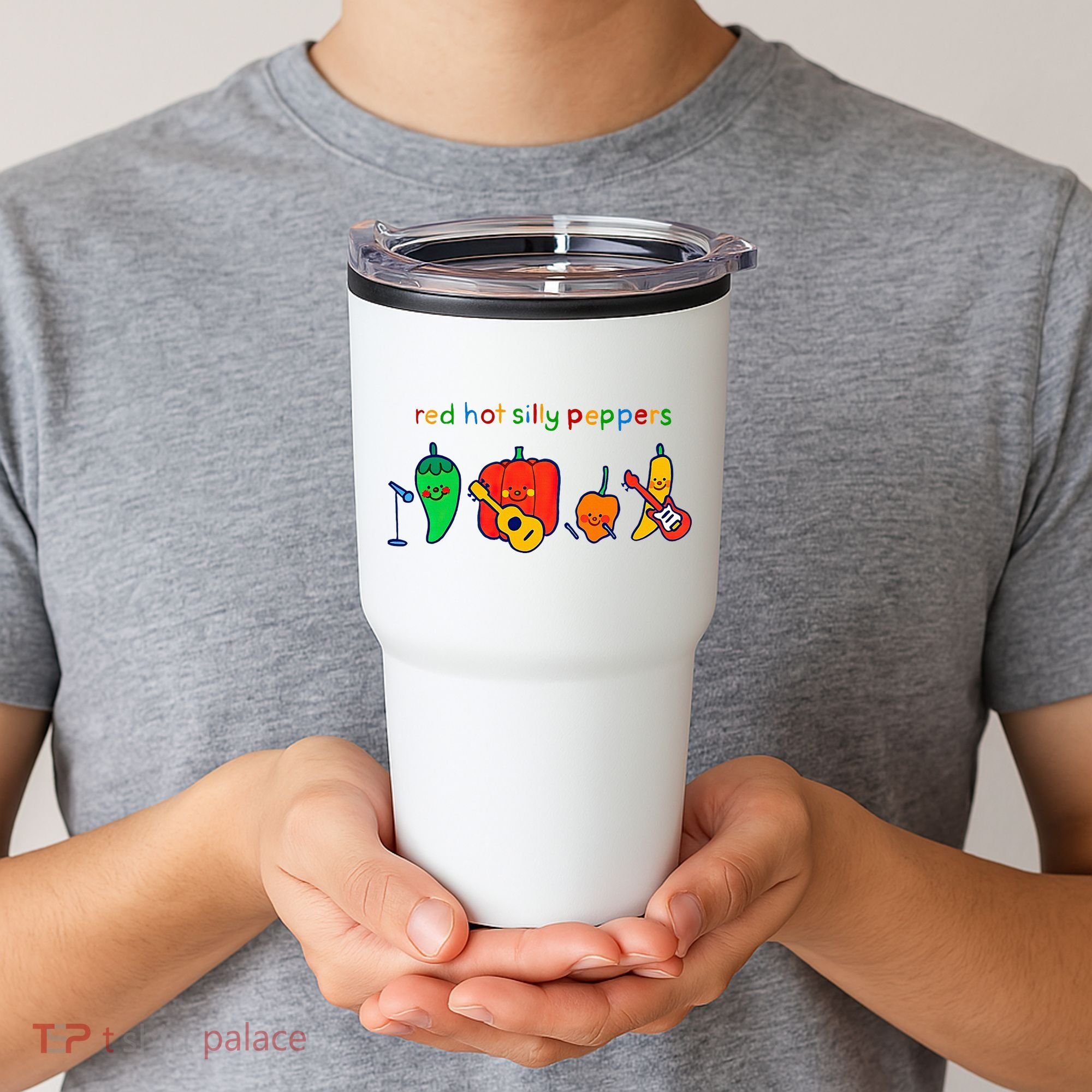 Red Hot Silly Peppers Funny Tumbler