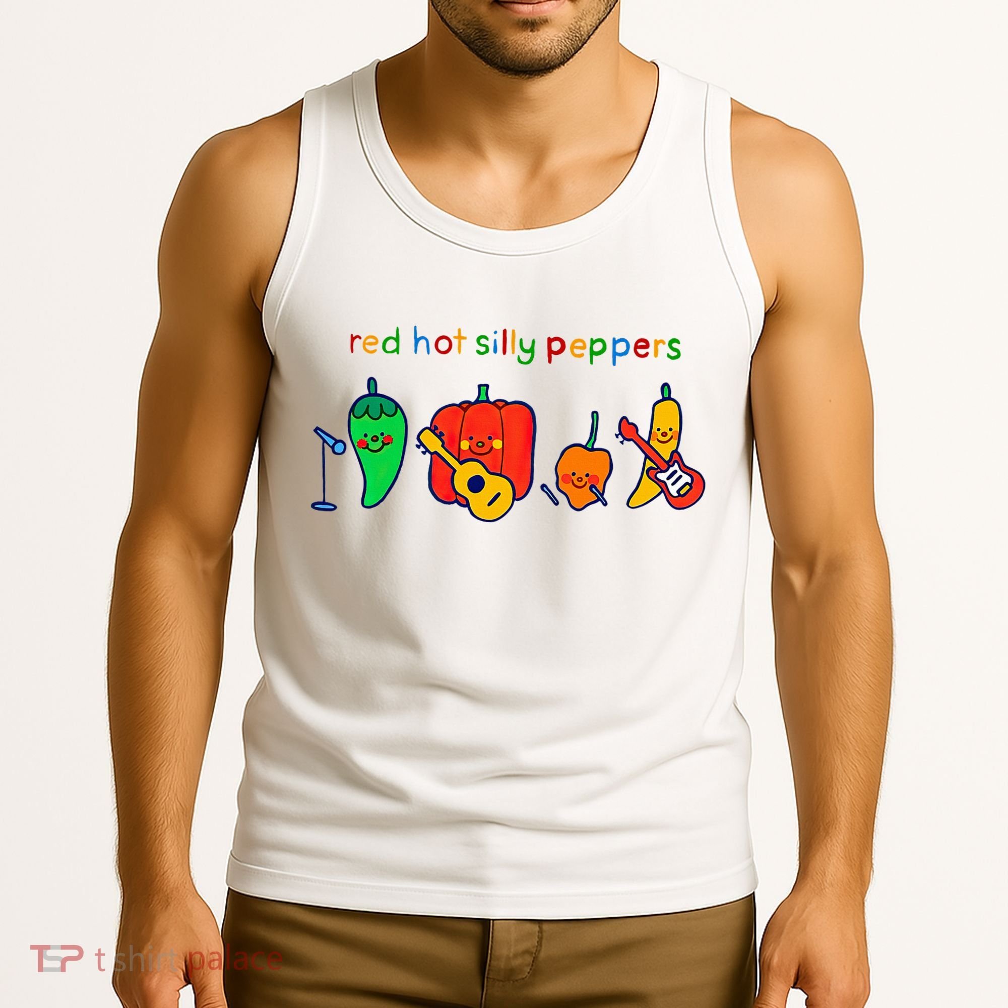 Red Hot Silly Peppers Funny Tank Top