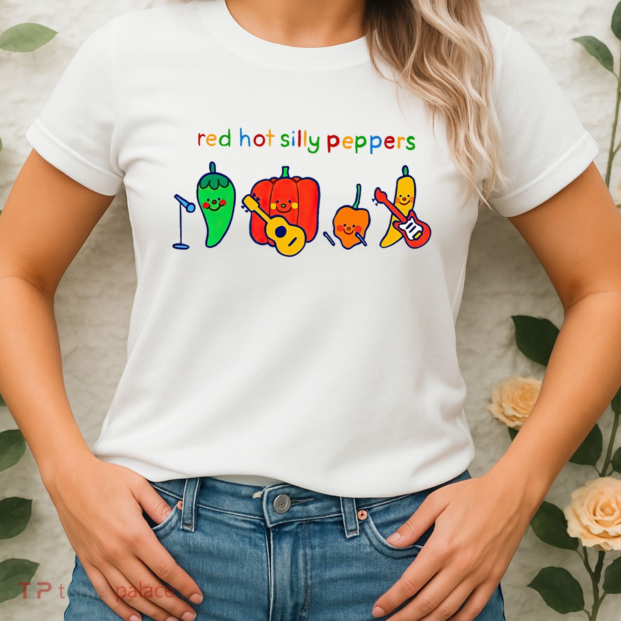 Red Hot Silly Peppers Funny Women's T-Shirt