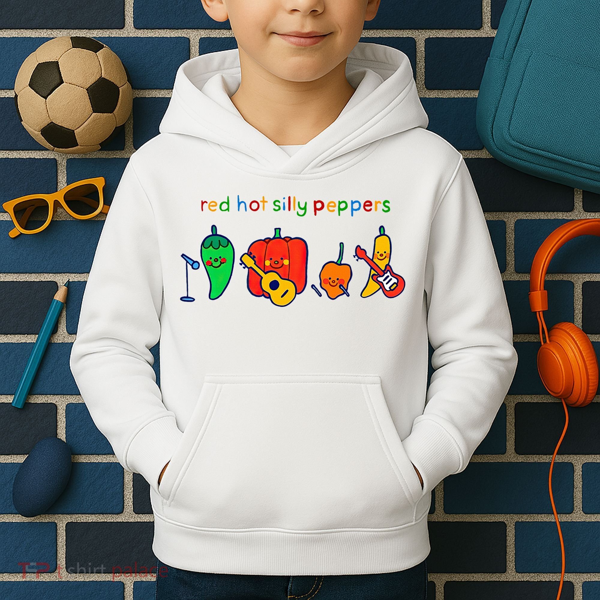 Red Hot Silly Peppers Funny Kids Hoodie