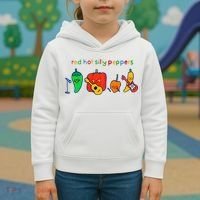 Red Hot Silly Peppers Funny Kids Hoodie thumb 3