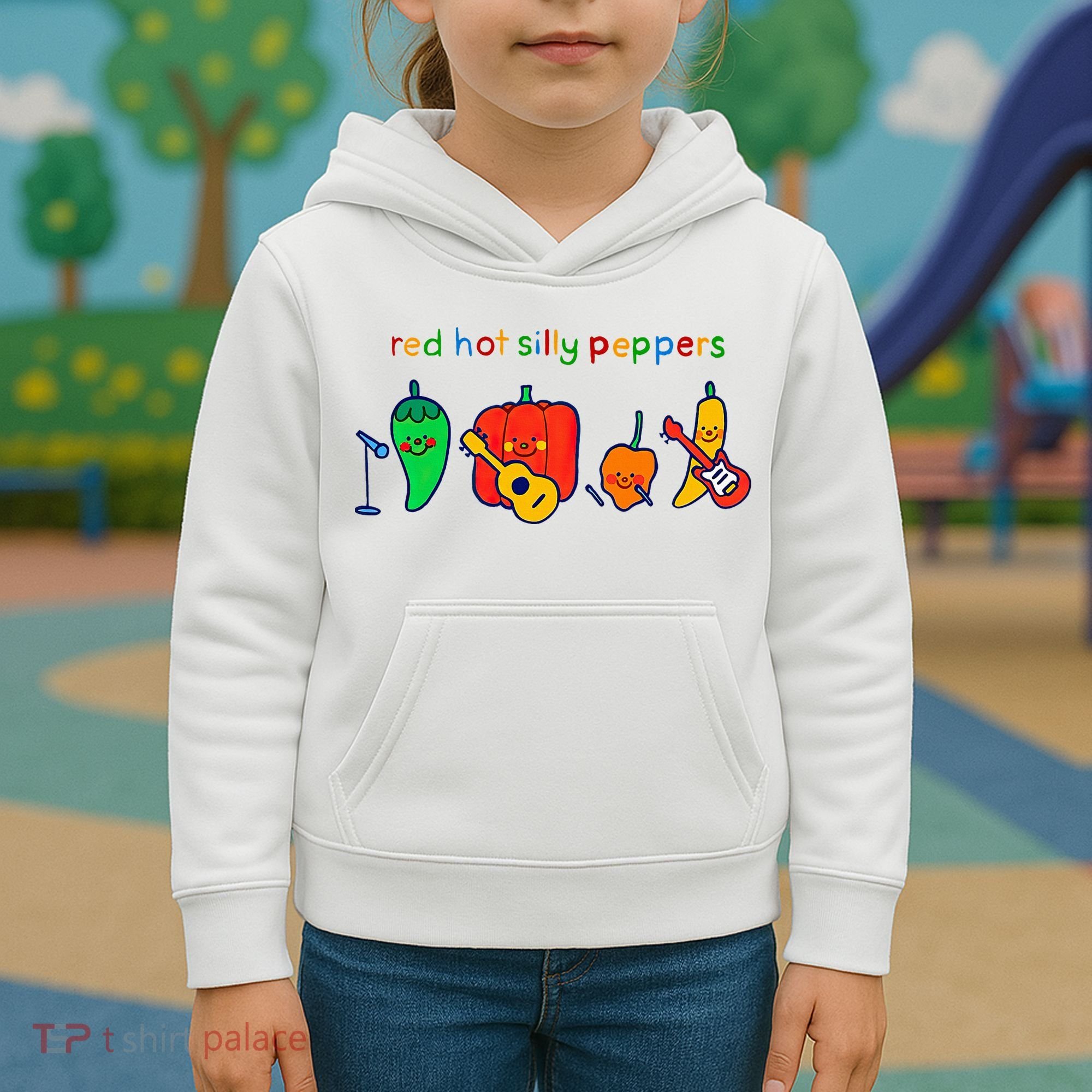 Red Hot Silly Peppers Funny Kids Hoodie