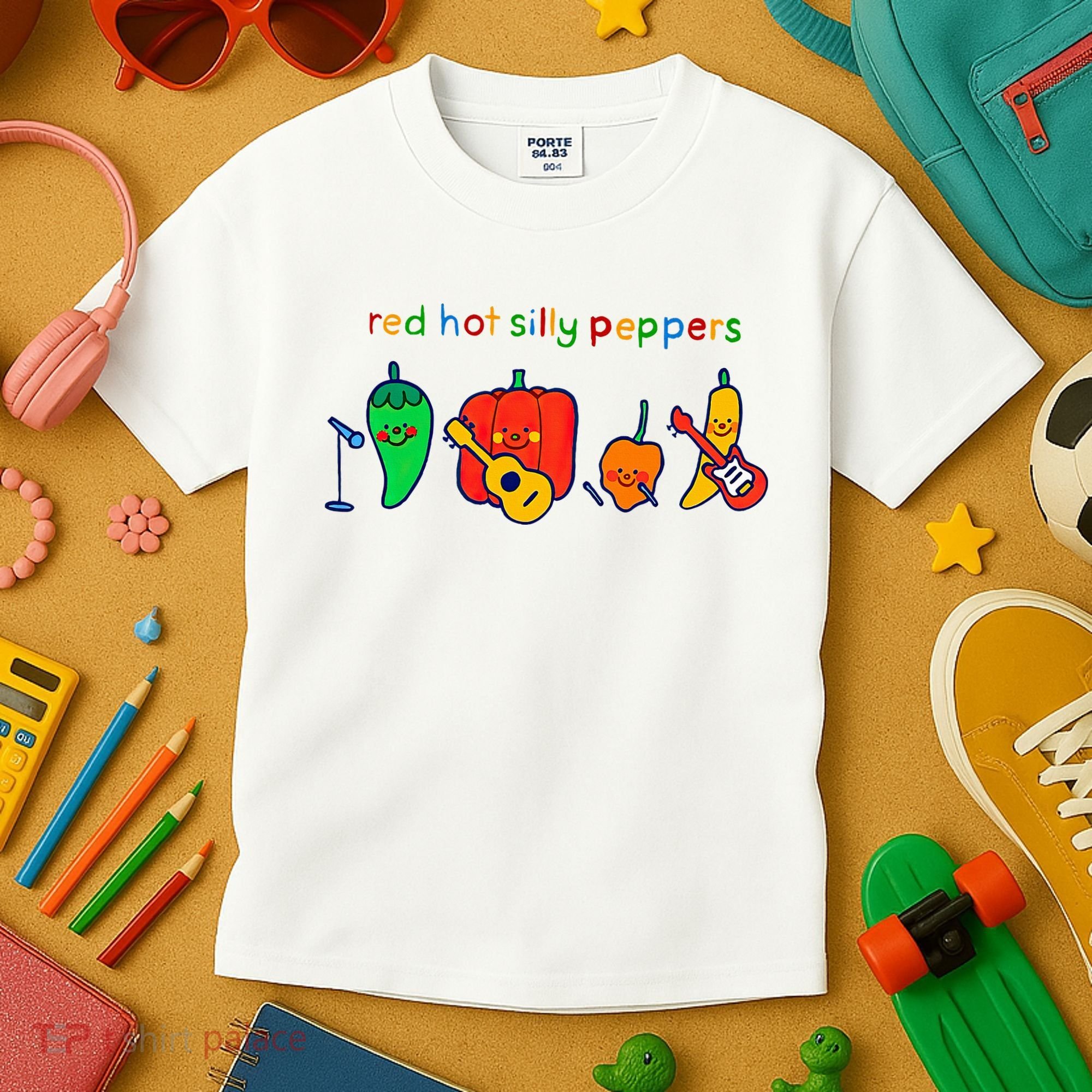 Red Hot Silly Peppers Funny Kids T-Shirt