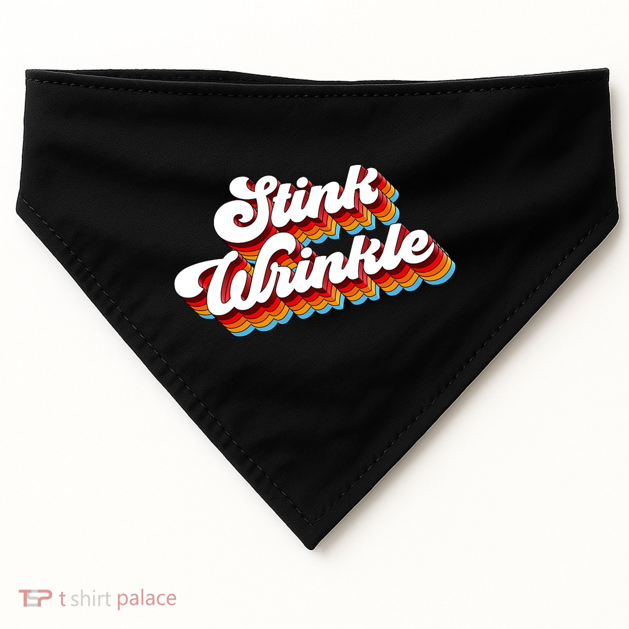 Retro Humor Stink Wrinkle USA-Made Doggie Bandana