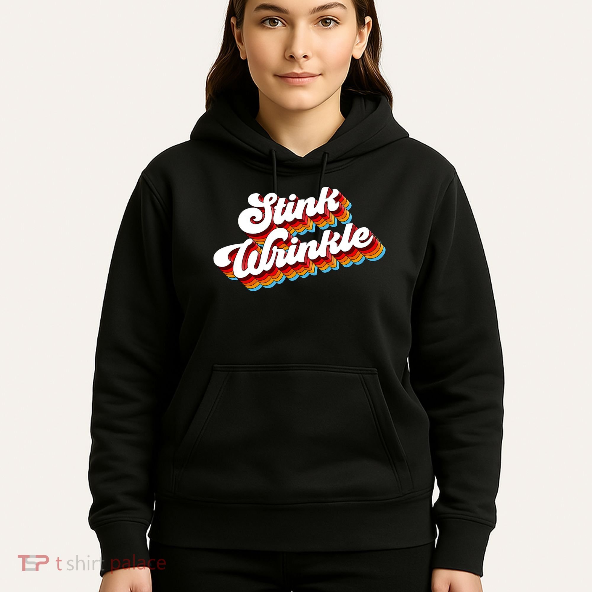 Retro Humor Stink Wrinkle Hoodie