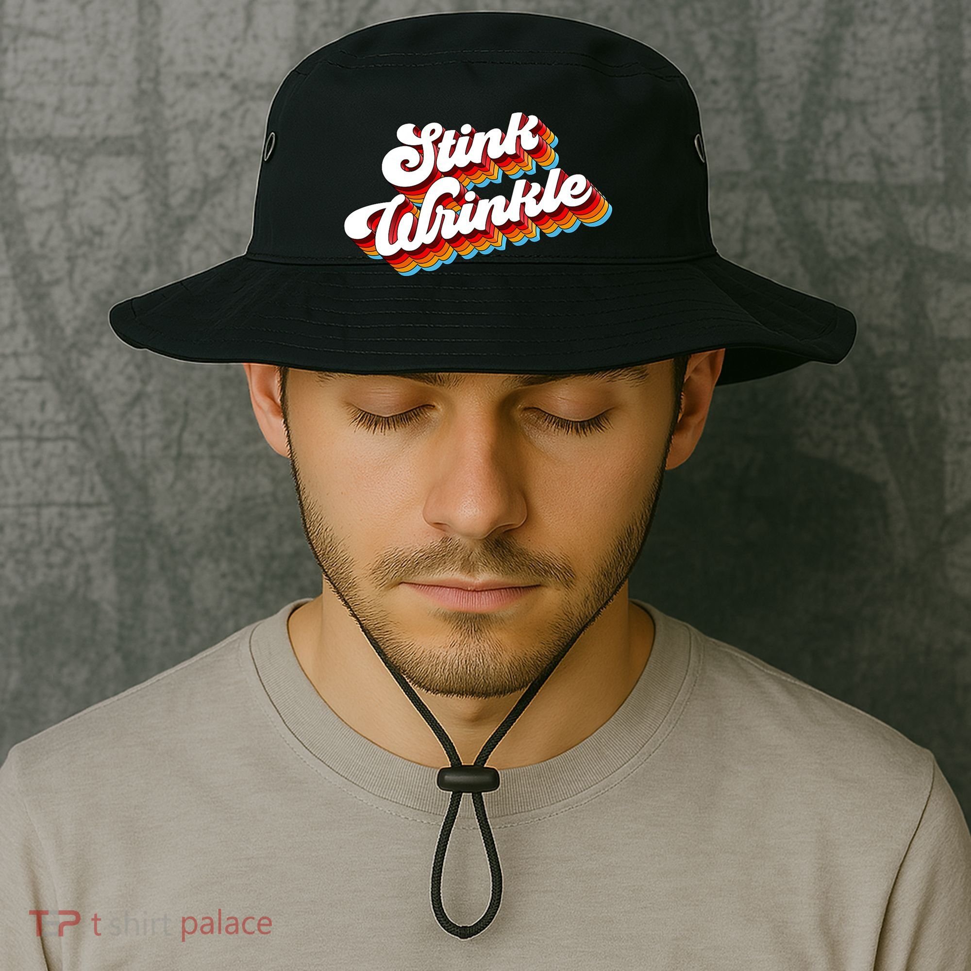 Retro Humor Stink Wrinkle Bucket Hat