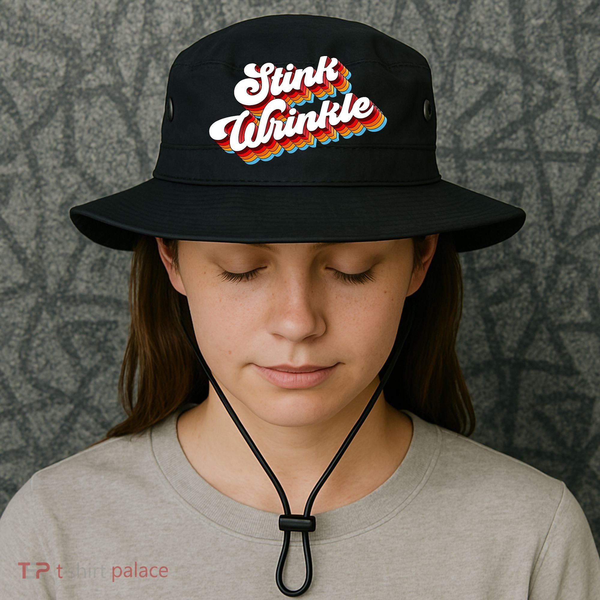 Retro Humor Stink Wrinkle Bucket Hat
