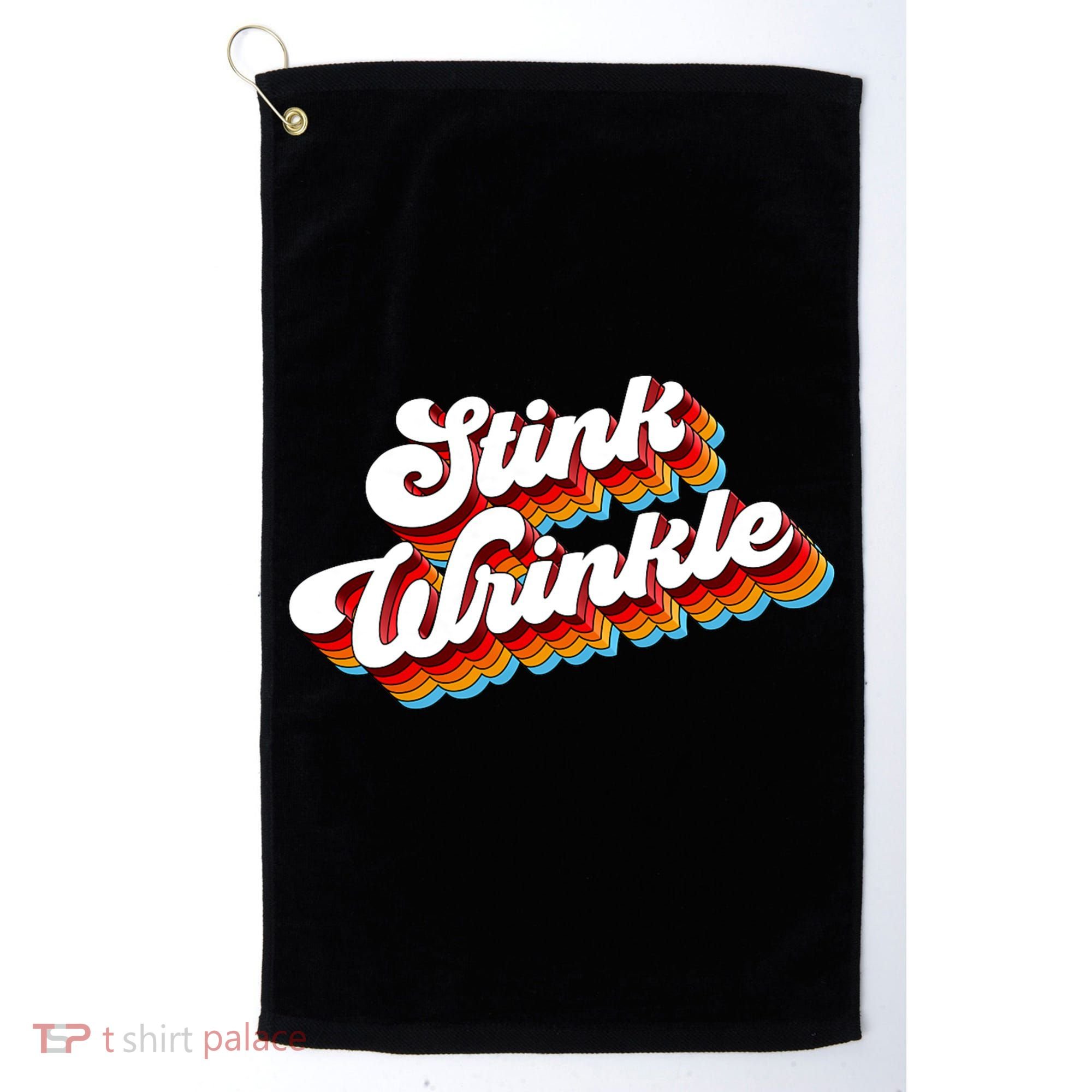 Retro Humor Stink Wrinkle Golf Towel