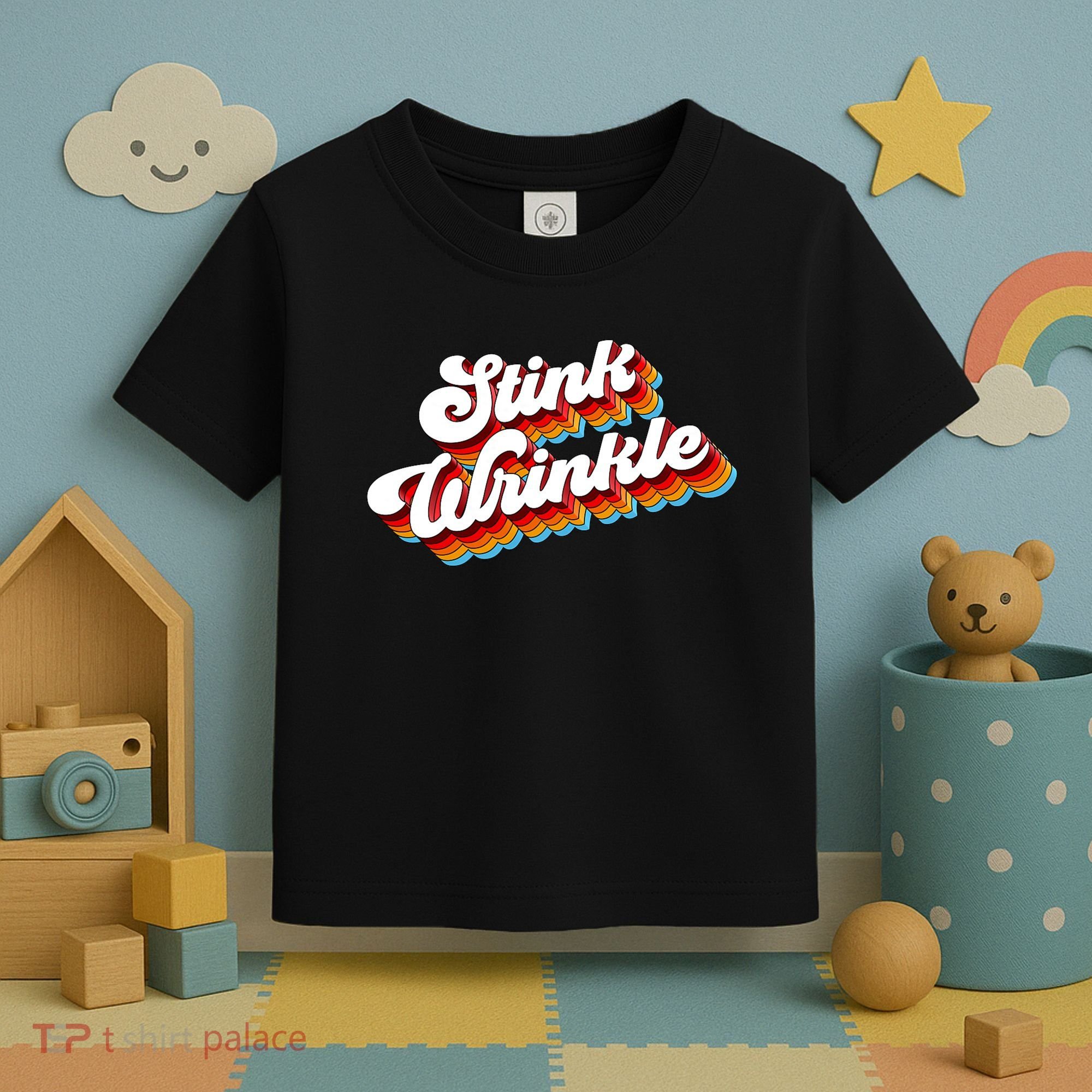 Retro Humor Stink Wrinkle Toddler T-Shirt