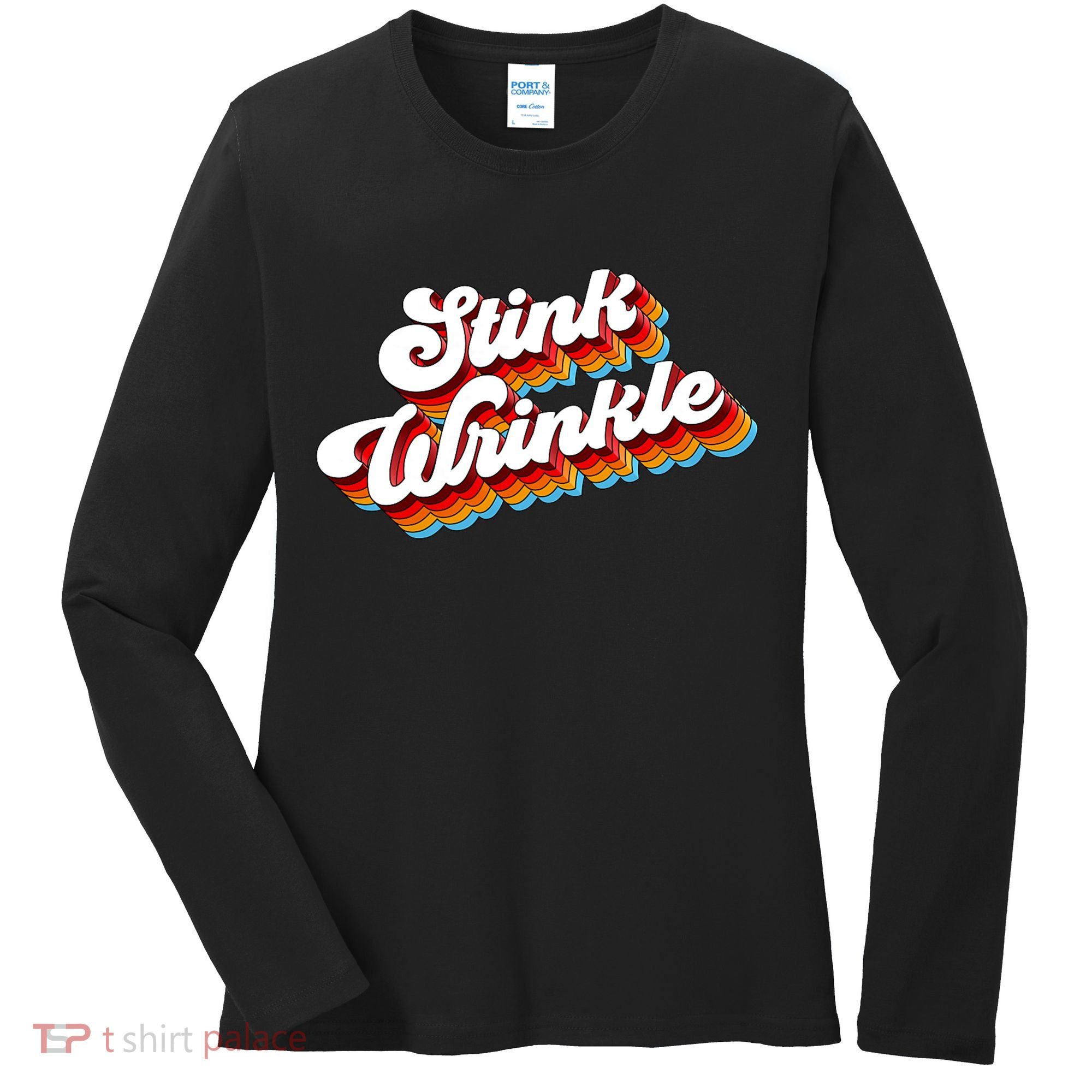 Retro Humor Stink Wrinkle Women's Long Sleeve Shirt