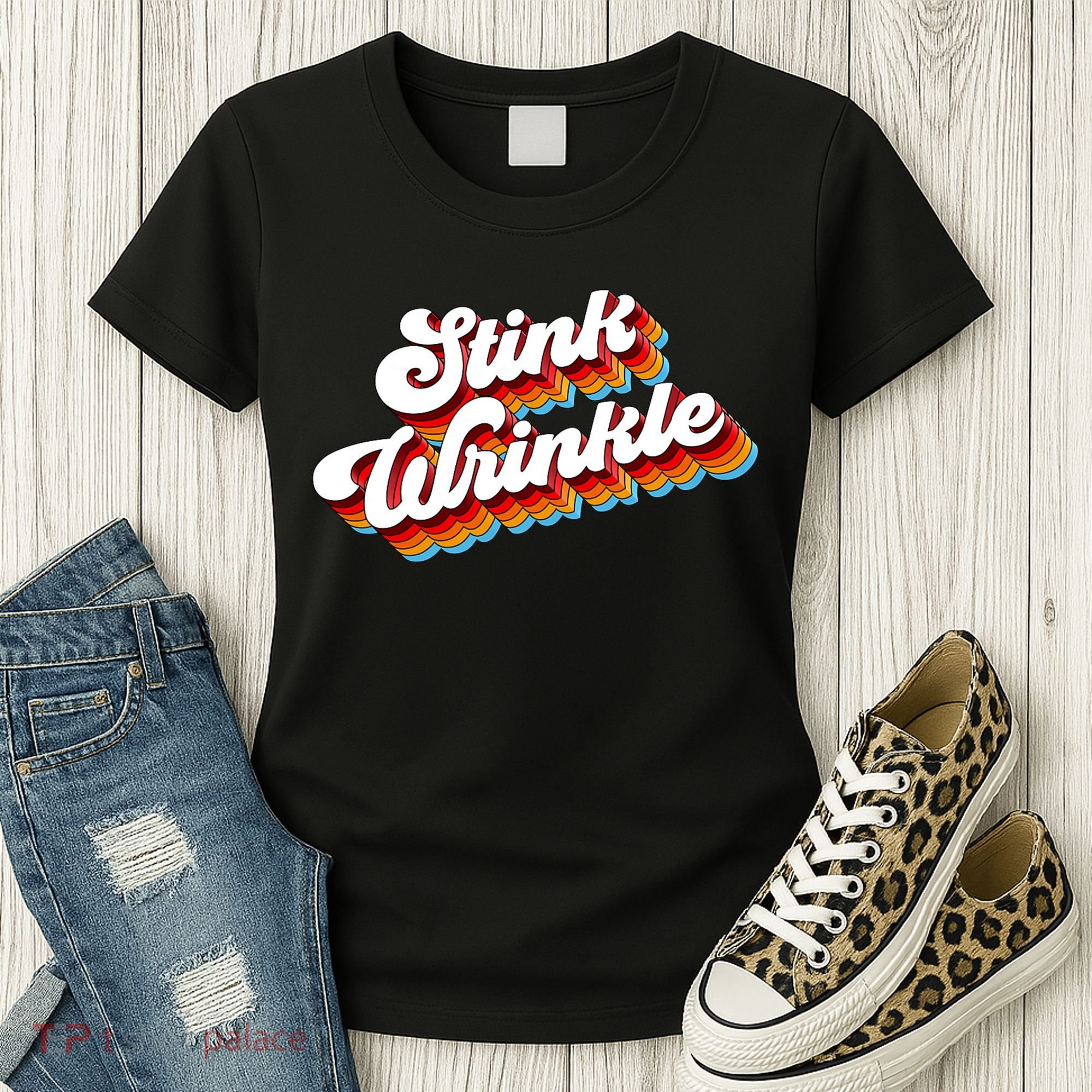 Retro Humor Stink Wrinkle Women's T-Shirt