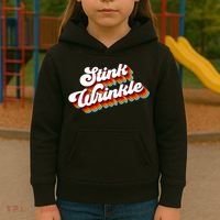 Retro Humor Stink Wrinkle Kids Hoodie thumb 3