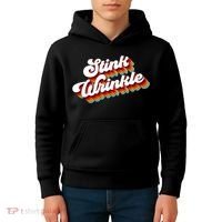 Retro Humor Stink Wrinkle Kids Hoodie thumb 4