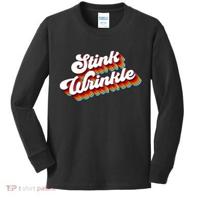 Retro Humor Stink Wrinkle Kids Long Sleeve Shirt