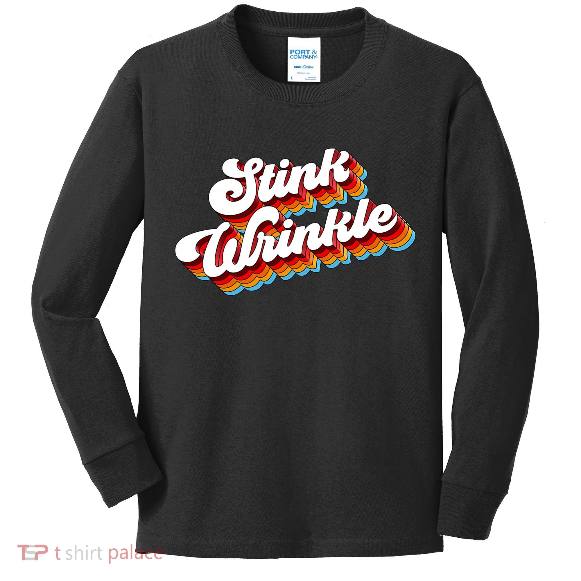 Retro Humor Stink Wrinkle Kids Long Sleeve Shirt