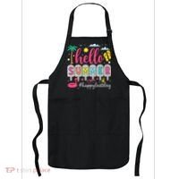 Retro Hello Summer Happy Last Day Of School Teacher Student Apron thumb 0