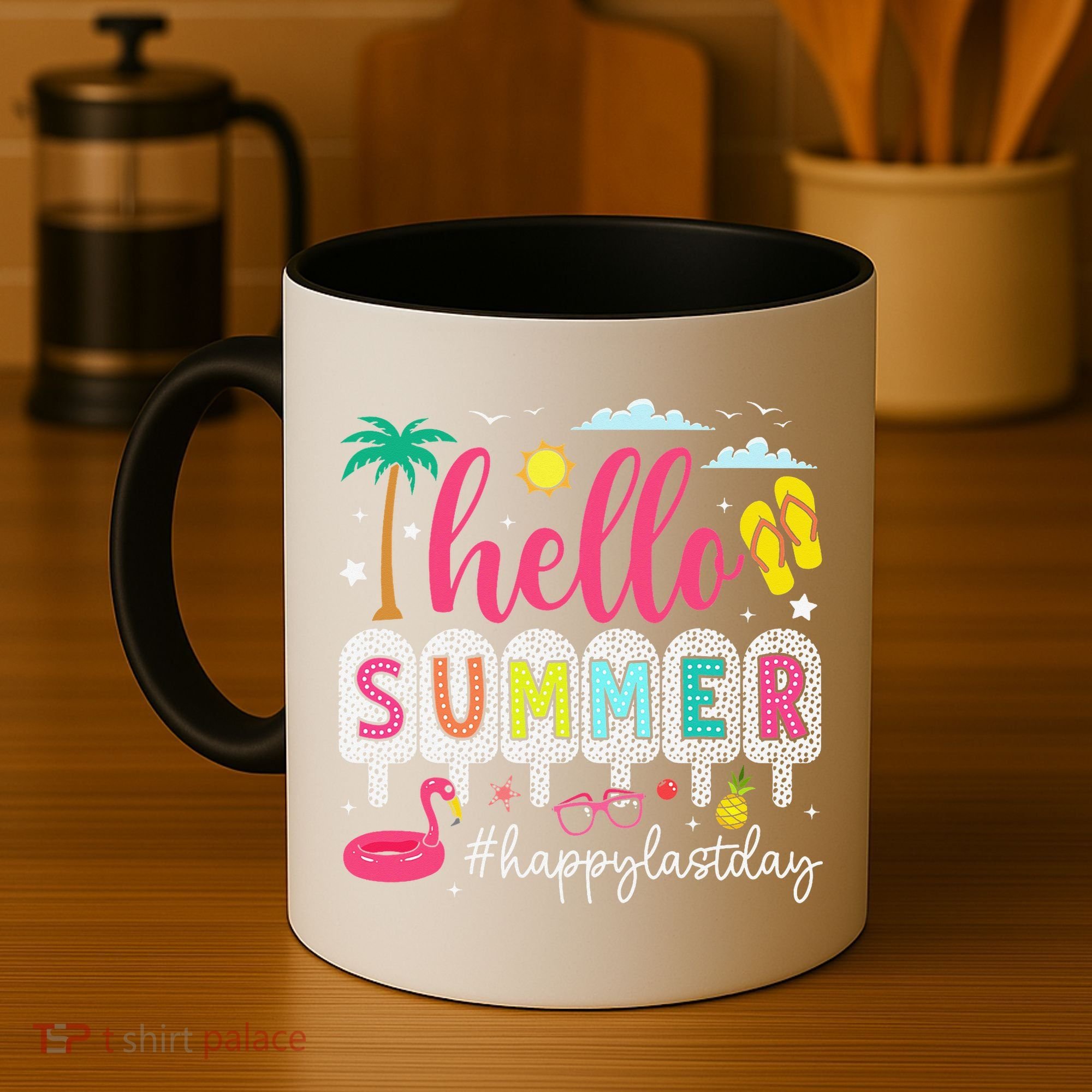 Retro Hello Summer Happy Last Day Of School Teacher Student Coffee Mug