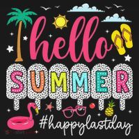 Retro Hello Summer Happy Last Day Of School Teacher Student Women's Hoodie thumb 2