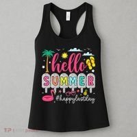 Retro Hello Summer Happy Last Day Of School Teacher Student Women's Tank Top thumb 3