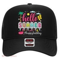 Retro Hello Summer Happy Last Day Of School Teacher Student Hat thumb 0