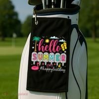 Retro Hello Summer Happy Last Day Of School Teacher Student Golf Towel thumb 2